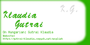 klaudia gutrai business card